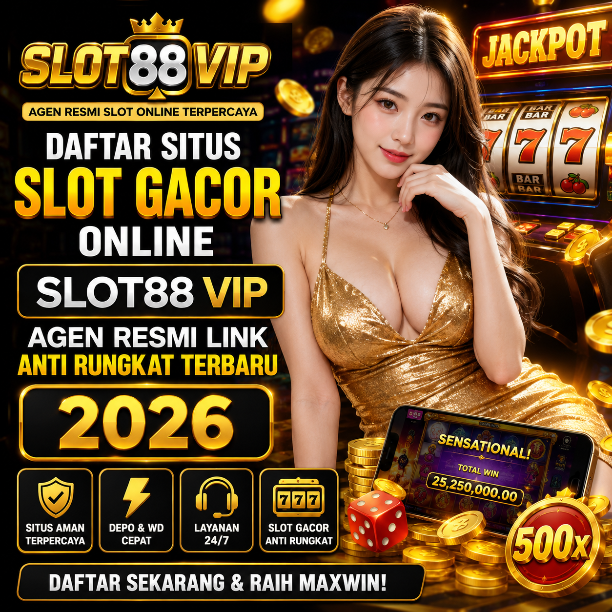 Thumbnail 1 of 3, Poster, SLOT88 VIP - Situs Slot Gacor Online Paling Resmi Slot88Vip Info Link Bocoran RTP Live Anti Rungkat designed and sold by SLOT88VIP.